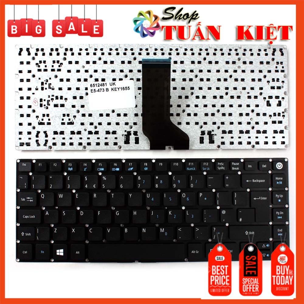 Bàn phím laptop Acer Aspire E14, E5-473, E5-474, E5-475, E5-422, E5-432, E5-452, E5-491
