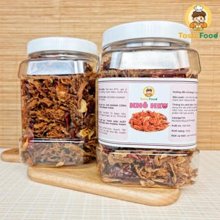 Khô heo cháy tỏi - hũ 500g/1kg đồ ăn vặt khô ngon rẻ