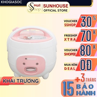 Nồi cơm điện sunhouse 1.2l và 1.8l chính hãng, chống dính giữ nhiệt tốt nấu cơm nhanh shd8217w-shd8607w - sshop official