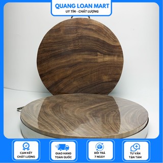 Thớt gỗ nghiến liền không tâm tây bắc, thớt gỗ đai thép nguyên khối độ bền cao -Quang Loan Mart