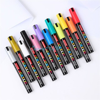 Bảng Đánh Dấu Acrylic 36 Màu Dùng Vẽ Nghệ Thuật DIY Bút Lông Đánh Dấu 15 * 1.7cm
