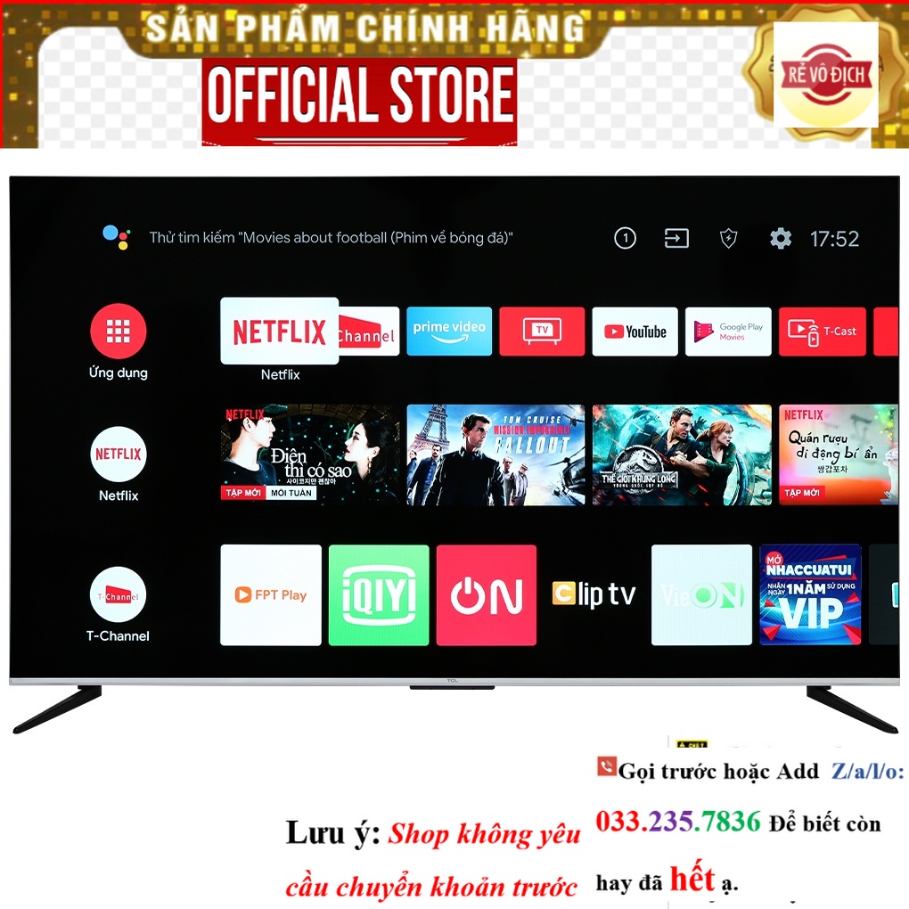 [NEW] Android Tivi TCL 65P737 4K 65 inch