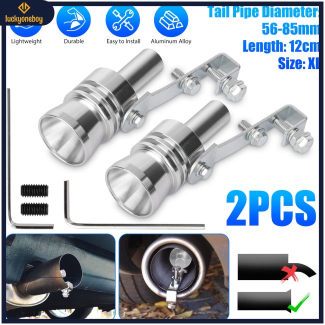 Bộ 2 Còi Gắn Ống Pô Xả Khí Thải Giảm Thanh Bằng Hợp Kim Nhôm Cho Xe Mô Tô