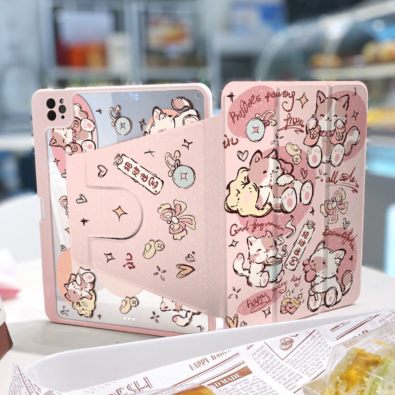 [360 ° Bao Da Máy Tính Bảng Họa Tiết Hoạt Hình Cho iPad Gen9 Gen10 Air5 iPad Gen8 Gen7 iPad Air4 11p