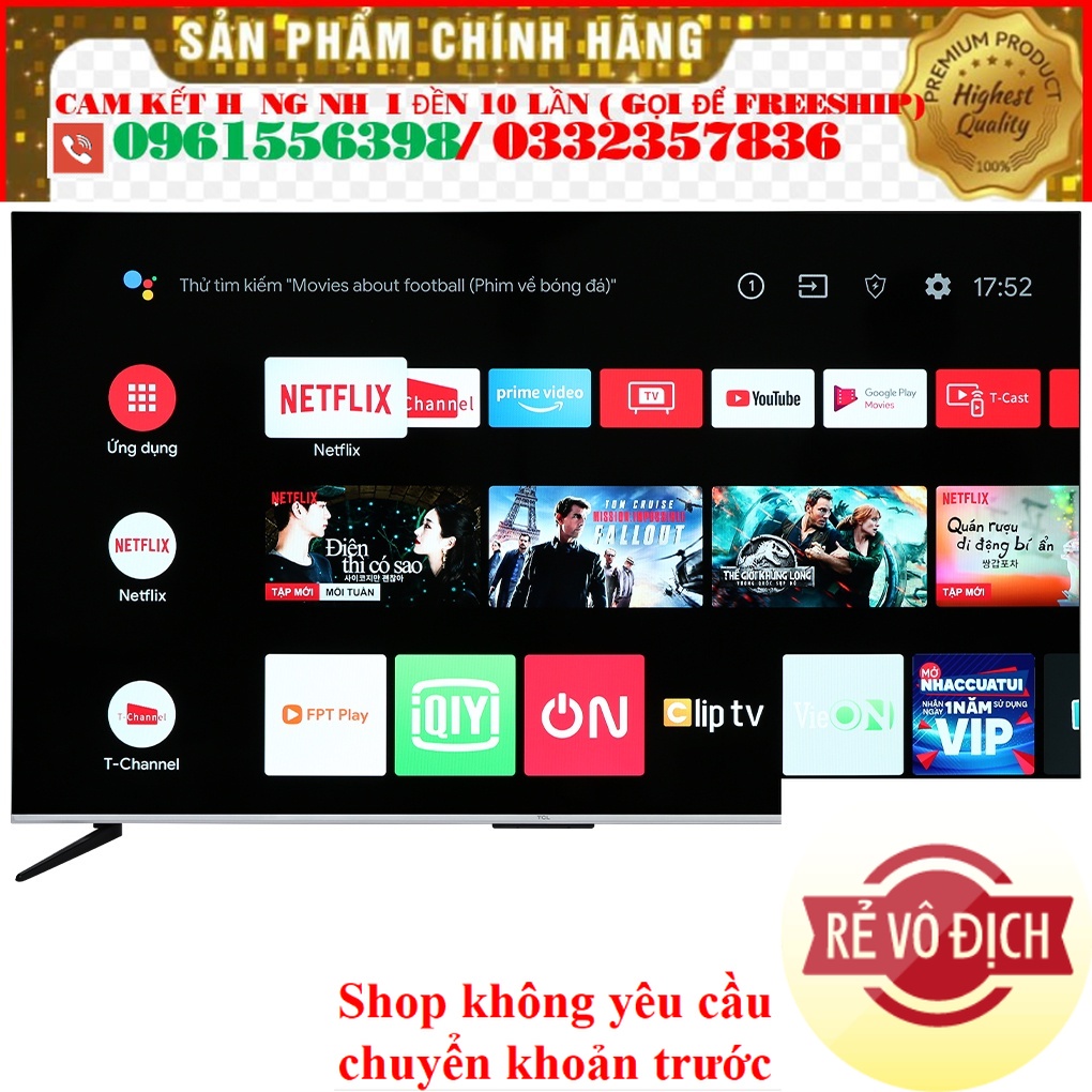 &gt; Android Tivi TCL 65P737 4K 65 inch
