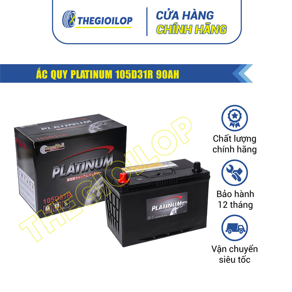 Ắc quy Platinum 105D31R (12V-90Ah) - Bảo hành 12 tháng - Thegioilop