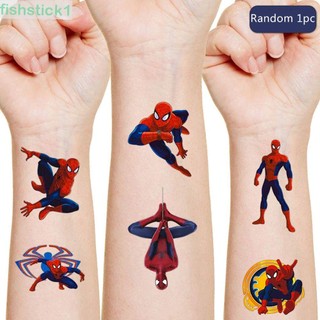 1 tấm hình dán hình xăm dán nhân vật siêu anh hùng marvel / người nhện / hulk / captain america / captain america /