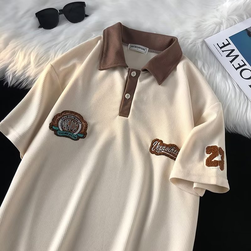 Áo Thun polo Tay Ngắn Dáng Rộng Thời Trang Mùa Hè Dễ Phối Đồ Cho Nam