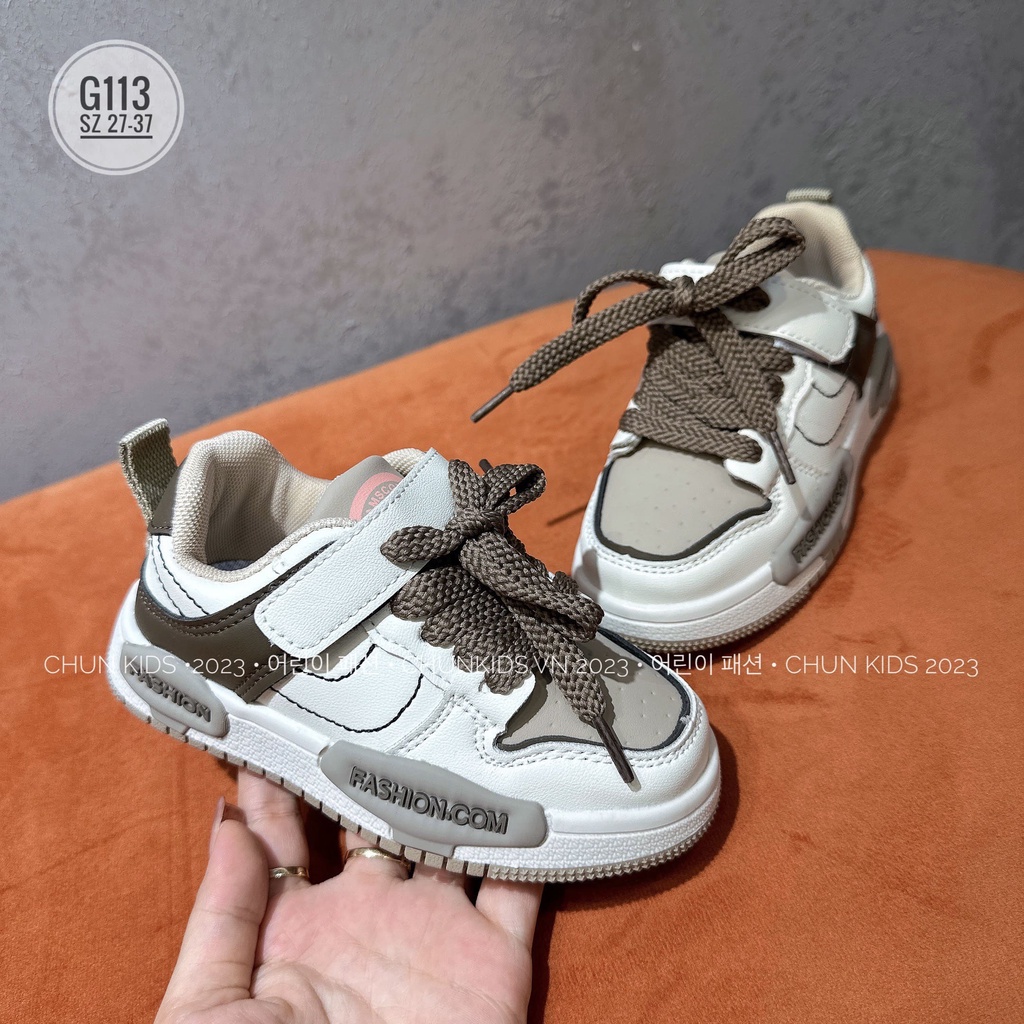 G113 - GIÀY sneaker phối da mix màu FASSHION đẳng cấp cho Bé