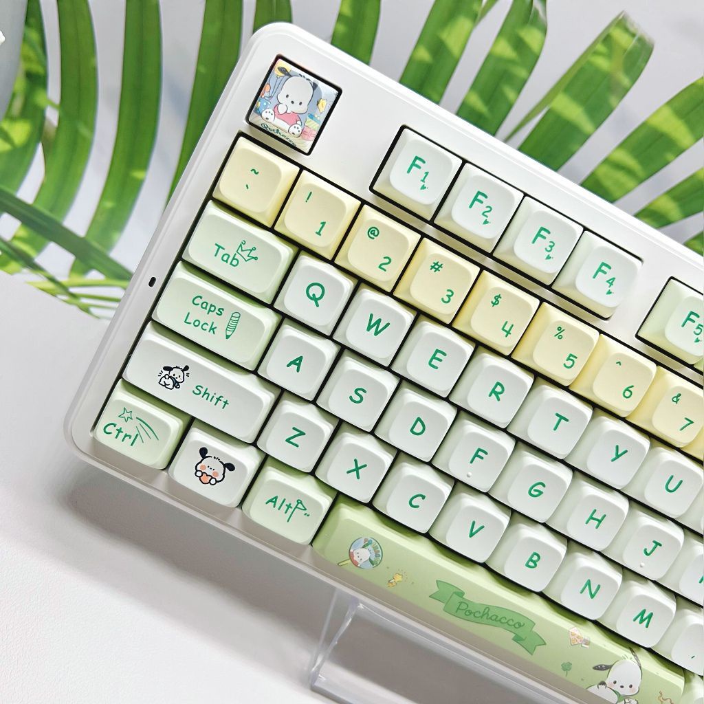 Keycap chó Pacha, chiều cao MOA, 140 phím, quá trình thăng hoa PBT, keycap bàn phím gió dễ thương