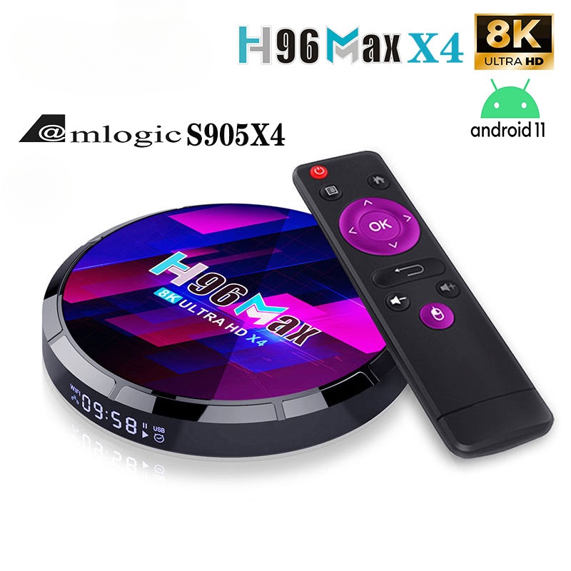 H96 Max X4 Smart TV Box Android 11 S905 X4 H96Max TV Box Android 11.0 4GB 32GB 64GB 8K AV1 2.4GHZ 5GHZ Wifi