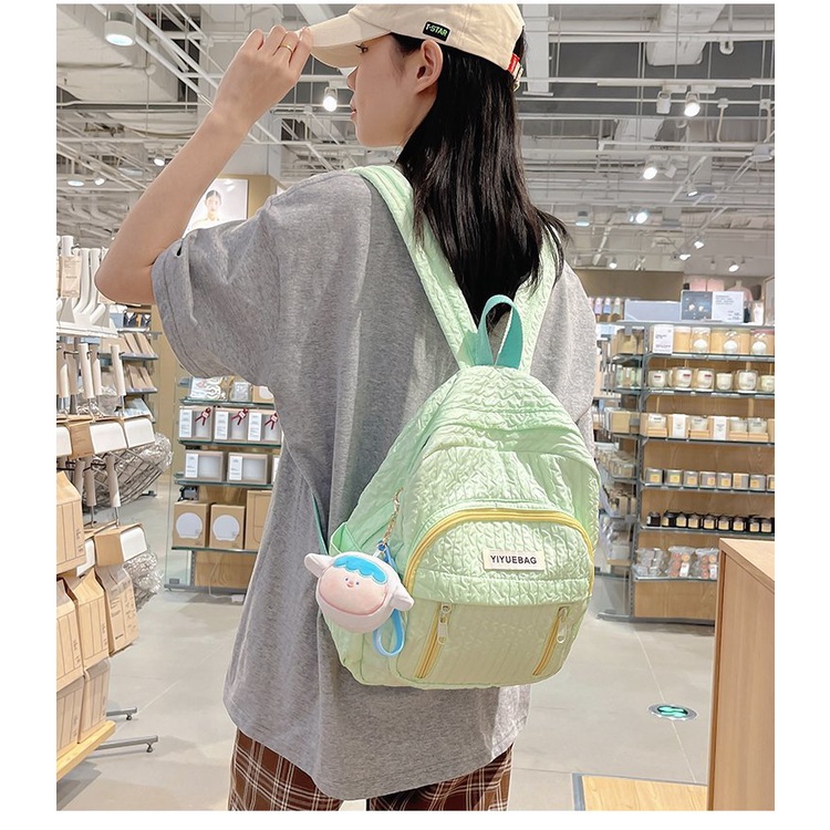 Elacent Ba Lô Đi Học mini Đơn Giản Dễ Thương Phong Cách Hàn Quốc