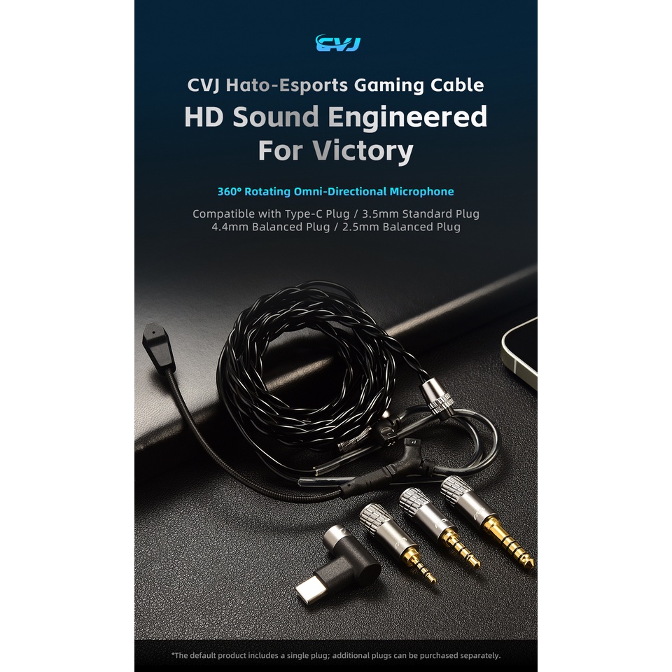 Dây Cáp Âm Thanh cvj hato Type c Đầu Cắm 3.5mm 0.75 0.78Mmcx Dùng Để Chơi game