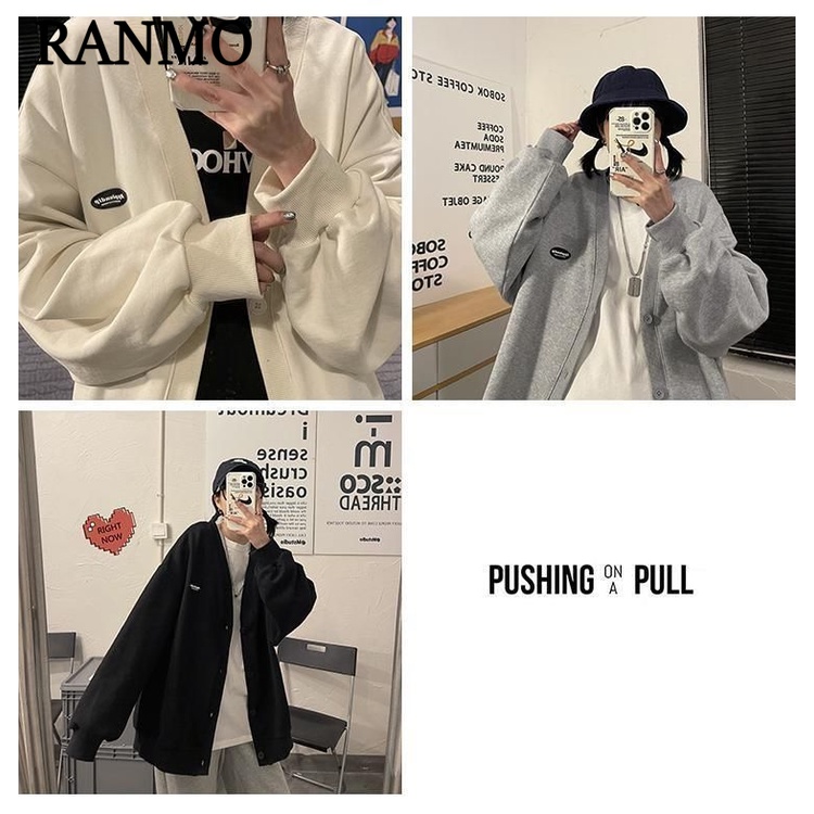 RANMO Áo Len áo khoác cardigan áo cardigan Thời trang hàn quốc A91KEJK 36Z230904