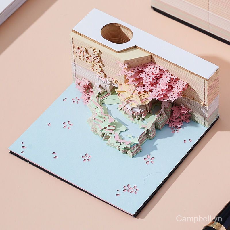 Lịch Giấy Ghi Chú 3d Phong Cách Trung Hoa Sáng Tạo