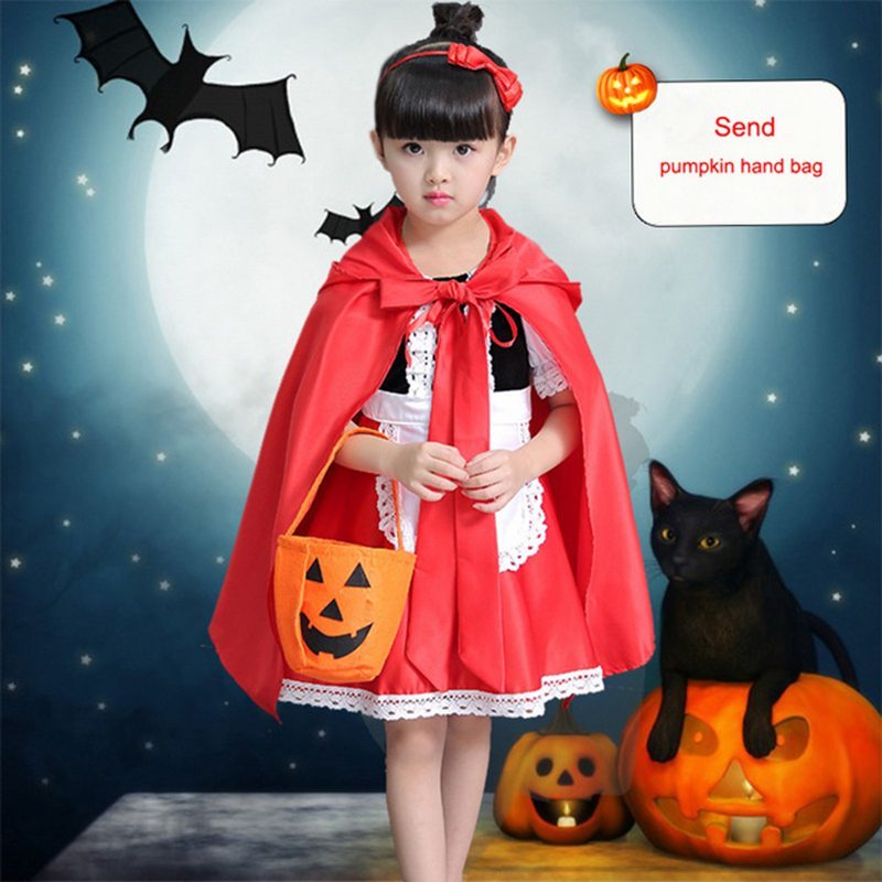 Bộ Đầm Hóa Trang Cô Bé Quàng Khăn Đỏ Cho Bé Gái