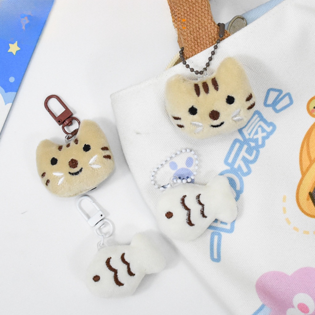 Móc Khóa Hình Mèo Nhồi Bông Đáng Yêu