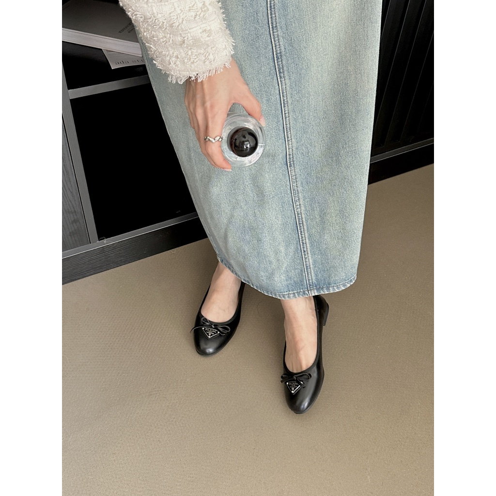 GiàY BúP Bê HìNh Tam GiáC ThắT Nơ Xinh XắN