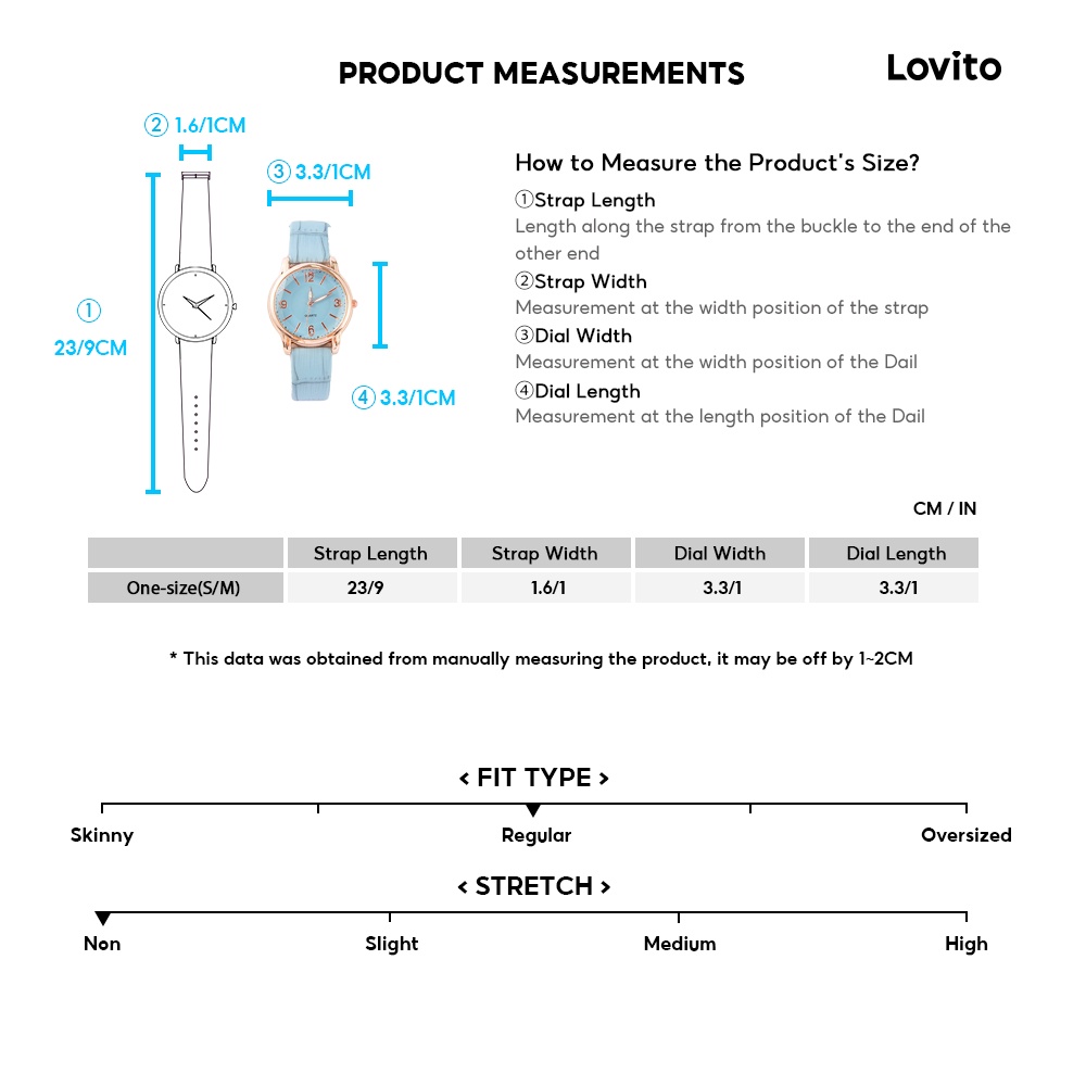 Đồng hồ Lovito thạch anh kim loại màu trơn thường ngày cho nữ L63AD287