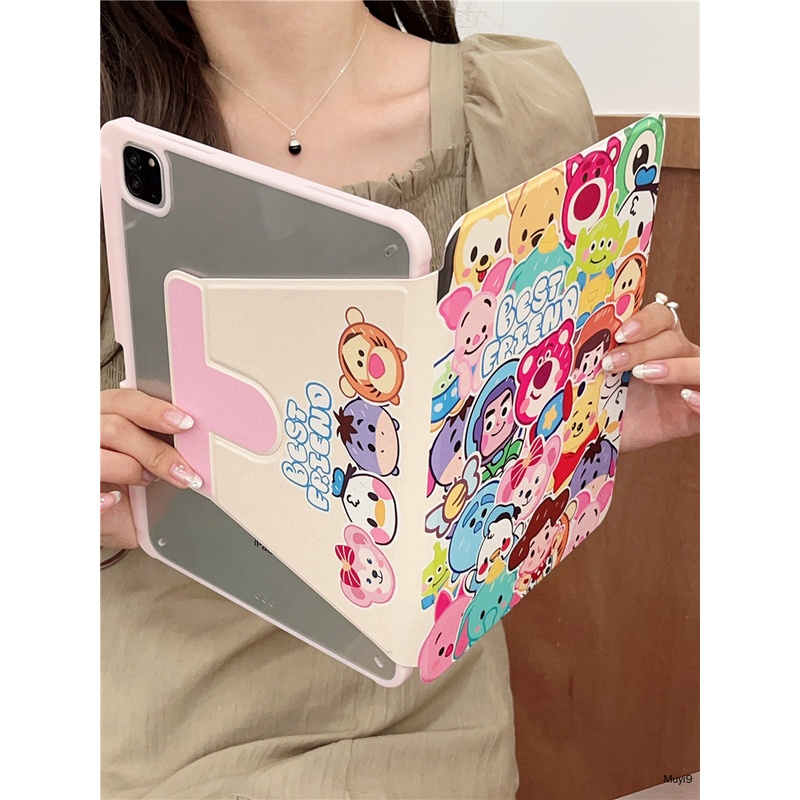 Bao Da Máy Tính Bảng In Hoạt Hình disney Cho ipad10.2 ipad10th mini6 ipad9.7 air10.9 pro11 / ipad12.9 ipad gen9 Ốp