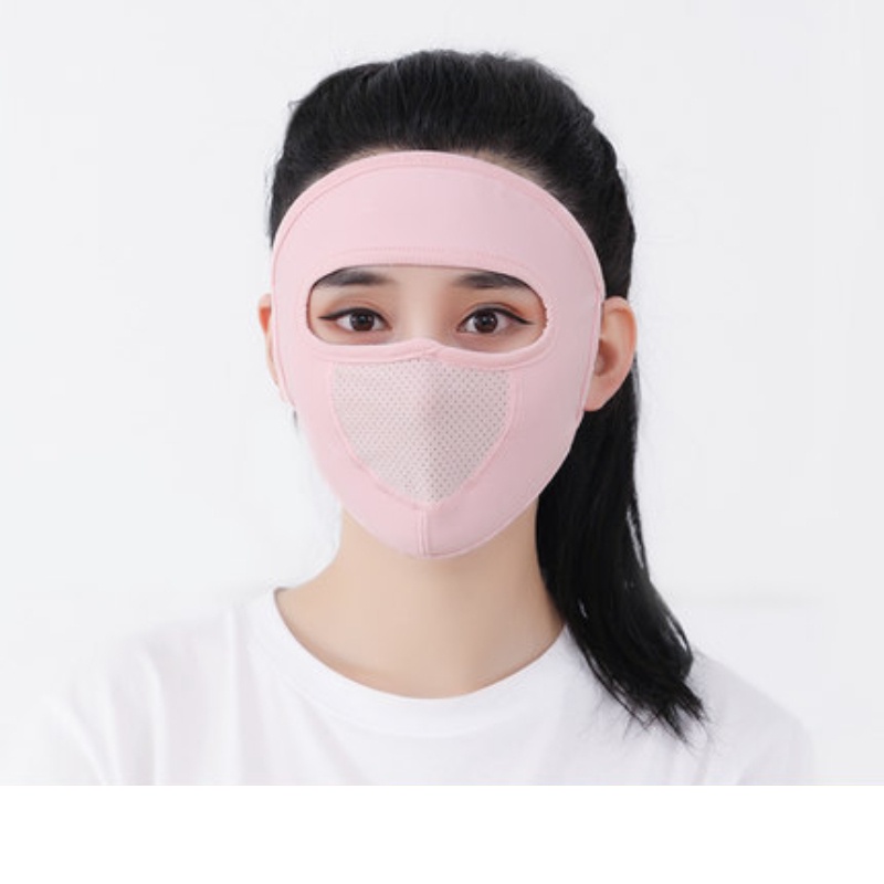 Khẩu Trang Toàn Mặt Chống 99% Tia UV, Khẩu Trang Chống Nắng Ninja Che Trán Hai Lớp Chống Nắng, Thấm Hút Mồ Hôi-BOMME