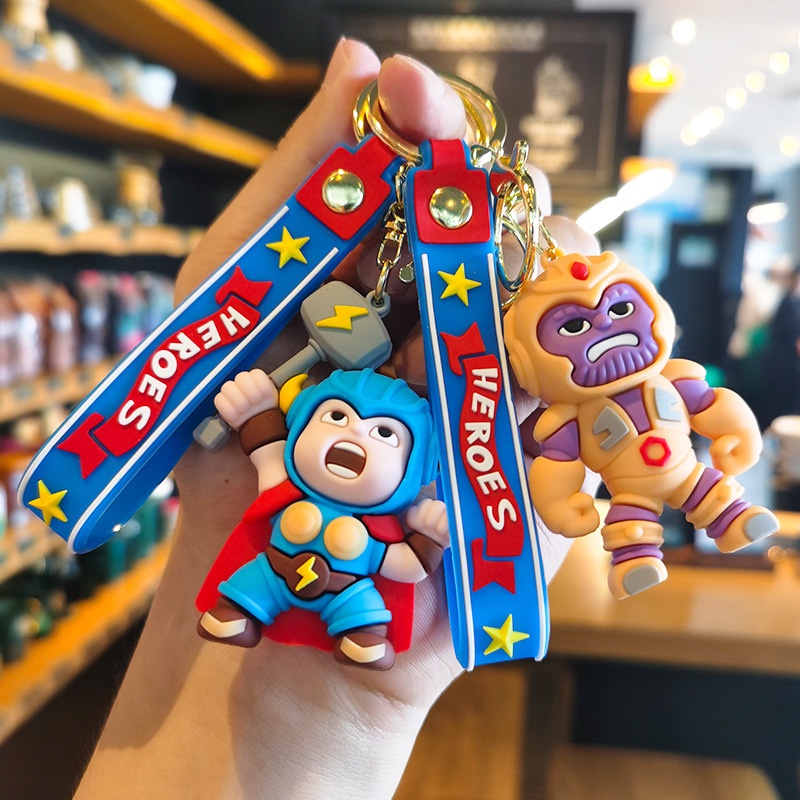 Hoạt Hình Móc Khóa Silicon Hình Siêu Anh Hùng