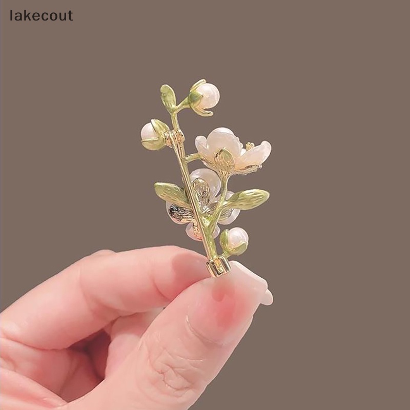 Trâm Cài Áo Hình Hoa Nhài Màu Xanh Lá Kiểu retro Thời Trang Dự Tiệc Cưới / Văn Phòng Cho Nữ