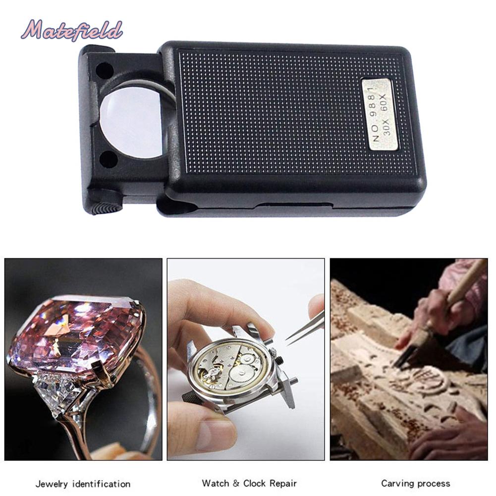 Kính Lúp Phóng Đại 30 60 Lần Có Đèn led Chuyên Dụng Làm Đồ Trang Sức