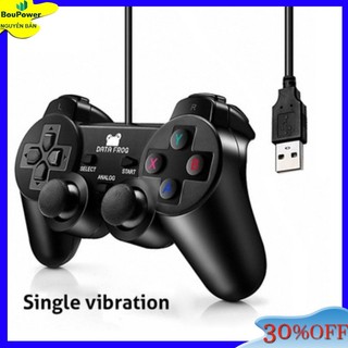 Boupower Tay Cầm Chơi game Có Dây usb Cho pc windows laptop Màu Đen