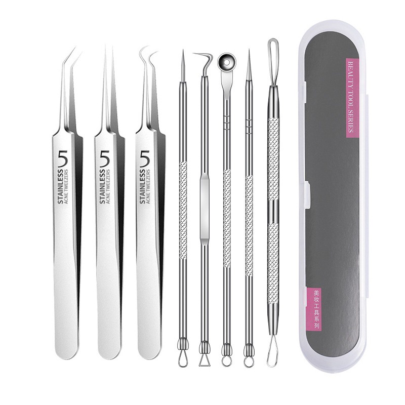 Bộ 5 Nhíp Lấy Mụn Đầu Đen Chăm Sóc Da Mặt pinzas para Epinillas
