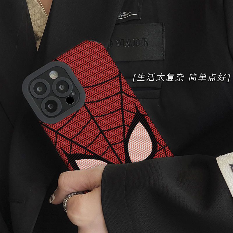 Ốp Điện Thoại Hình Người Nhện Cho Iphone 15pro / 13promax 11 / 12 7 / 8plus xr / x