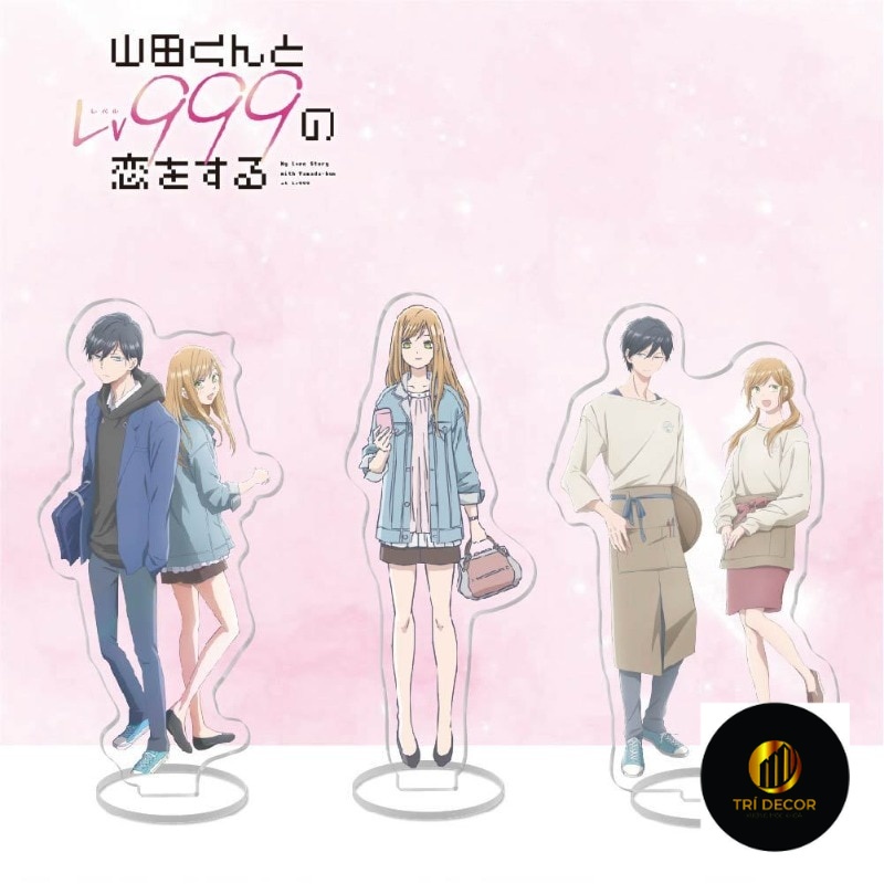 Mô hình Standee Yamada Kun To Lv999 Acrylic Stand Yamada Akito Kinoshita Akane Anime trưng bày trang trí