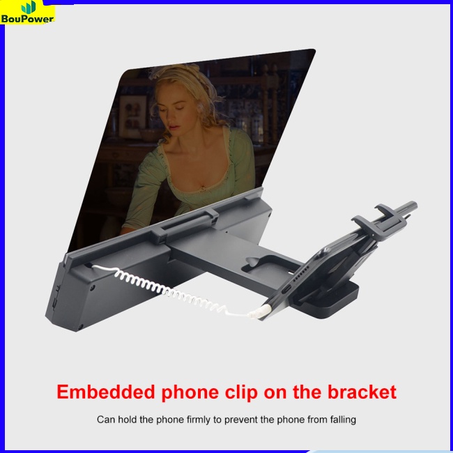 Boupower Kính Lúp Phóng Đại Màn Hình Điện Thoại 12inch 3d Chất Lượng Cao