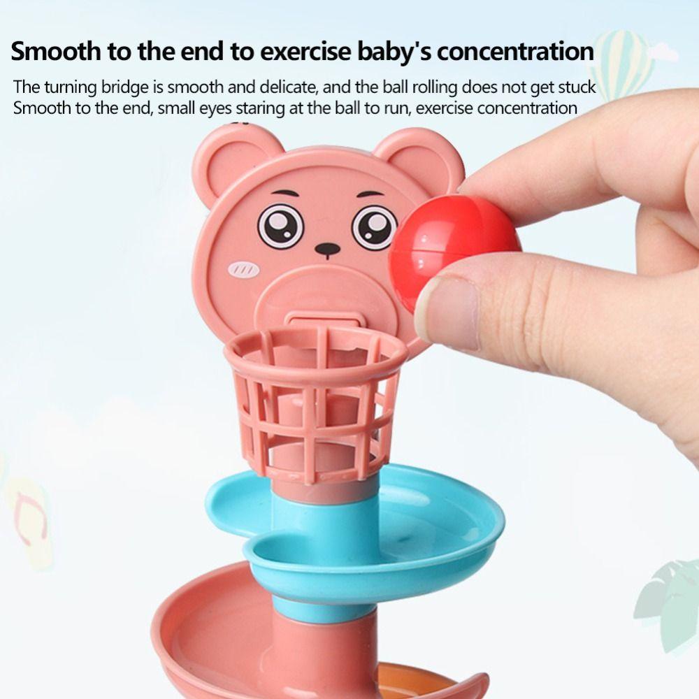 Đồ Chơi Tháp Lăn Bóng 5 Lớp Cảm Biến Theo Phương Pháp montessori Giáo Dục Cho Bé