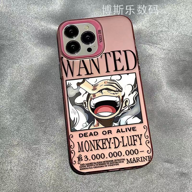 Ốp Điện Thoại Dẻo Họa Tiết Hoạt Hình one piece luffy Mạ Điện Cho Iphone 7p14pro max / iphone13pro12 11