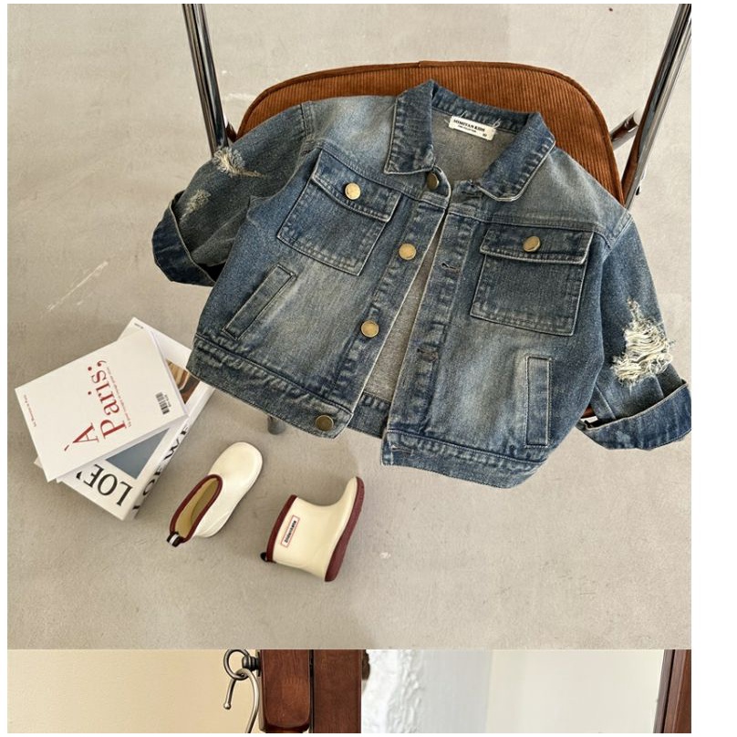 Hàng Mới Về Mới Áo Khoác denim Thời Trang Dành Cho Bé