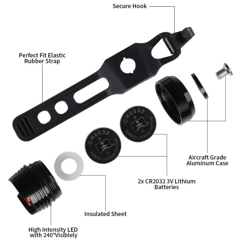 🚴Trong kho🚴1 Chiếc Đường Xe Đạp Đèn LED Flash Xe Đạp Chống Nước Đuôi Xe Đạp Đèn Phía Sau Đi Đêm Đèn Cảnh Báo An Toàn