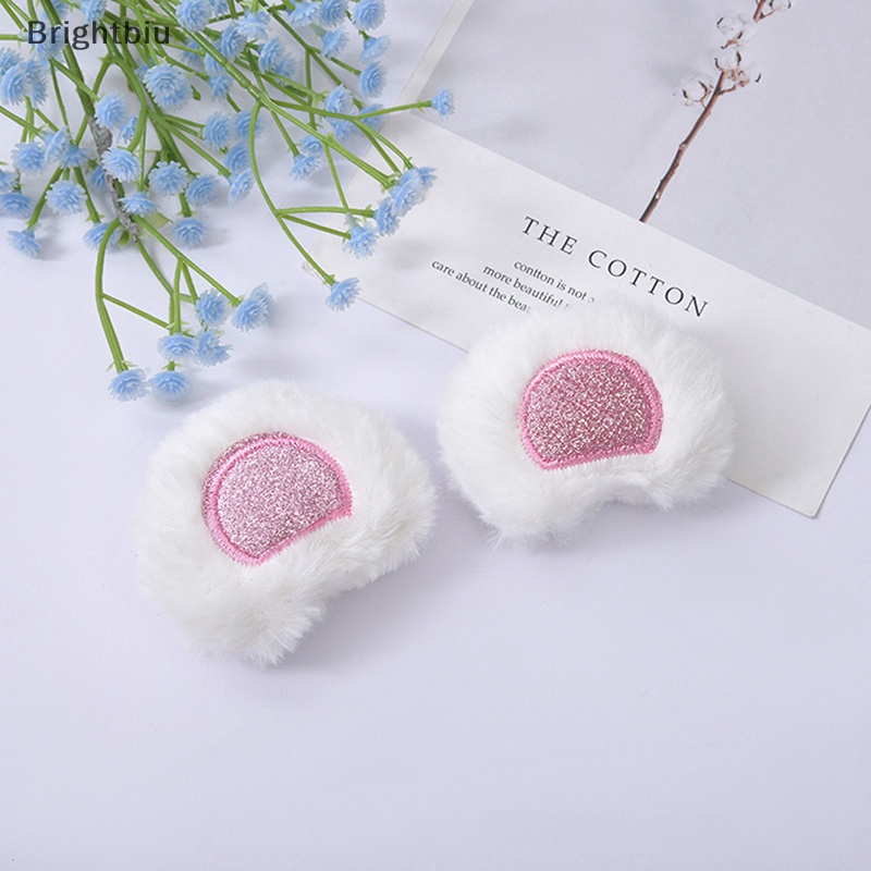 Set 2 Băng Đô Tai Thỏ Bông cotton Lấp Lánh Trang Trí Cho Búp Bê / Quần Áo diy