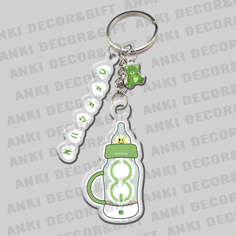Móc khoá standee Off-Gun, Offgun keychain, móc khoá lightstick Off-gun, móc khoá lưu niệm quà tặng, móc khoá sưu tầm