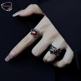 Mxbeauty Nhẫn Phong Cách hip hop Hàn Quốc Thời Trang Cho Cặp Đôi