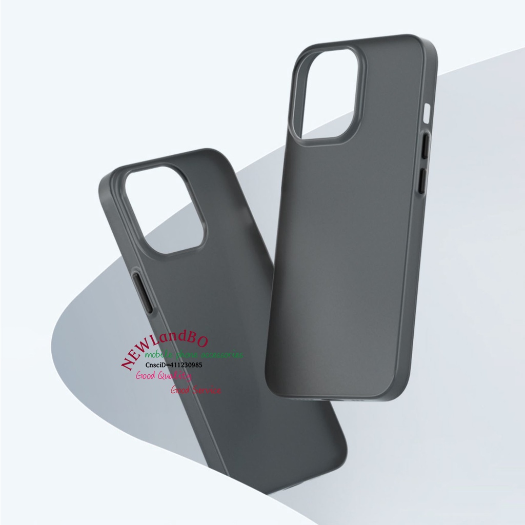 Ốp Điện Thoại pp Màu Đen Nhám Siêu Mỏng Linh Hoạt 0.3mm Cho iphone 15 14 13 12 pro max