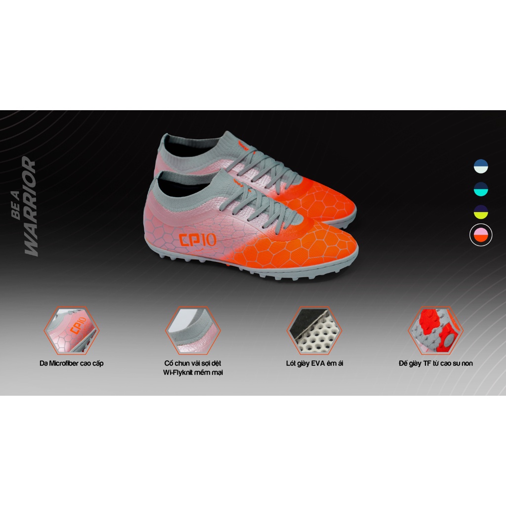 Giày Đá Bóng Trẻ Em Wika Cp10 Collection Kid, Chất Liệu Da Microfiber Mềm Nhẹ, Lót Giày Eva Êm Ái 2021-2 Kid -Huy Lê