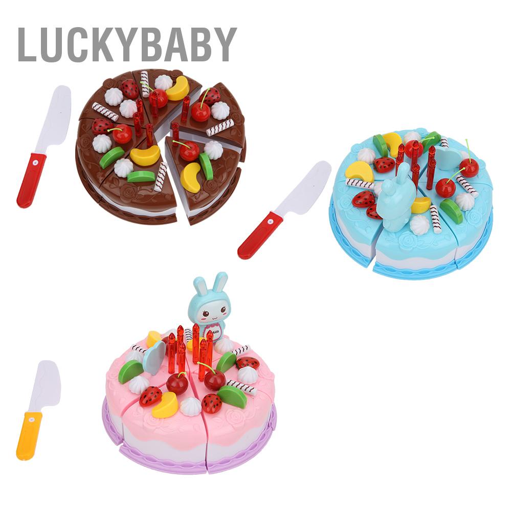 LUCKYBABY Mô Phỏng Tự Làm Bánh Sinh Nhật Giả Vờ Chơi Trẻ Em Đồ Giáo Dục Cho Bé Trai Gái