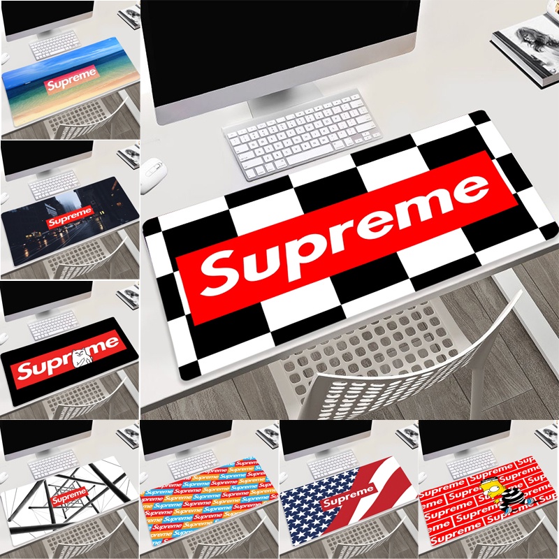 Tấm Lót Chuột Bàn Phím Chơi Game In logo supreme Chống Trượt Tiện Dụng