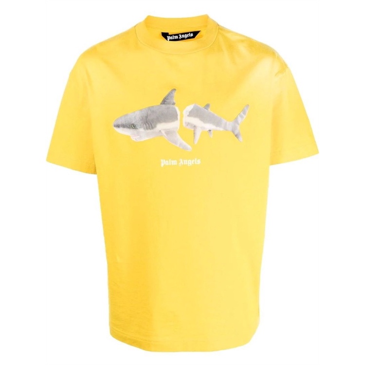 Áo Thun Ngắn Tay In Hình Cá Mập Ngực Thiên Thần Thời Trang Cho Nam Nữ