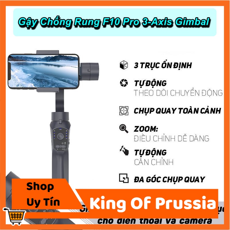 Gậy Quay Phim Chống Rung F10 Pro 3-Axis Gimbal Tích Hợp Sạc Dự Phòng