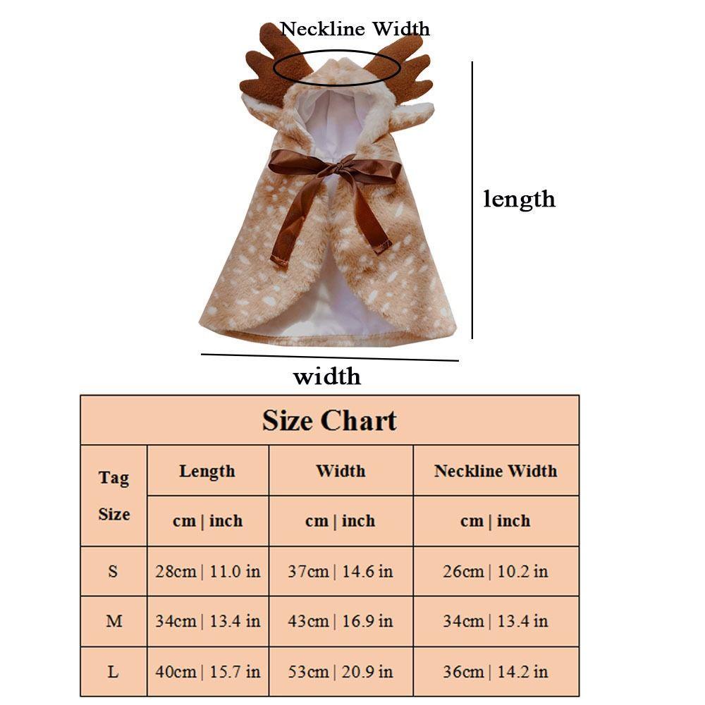 Khăn Choàng Vải Bông Mềm Ấm Áp Hình Tuần Lộc Giáng Sinh / halloween Cho Chó Mèo