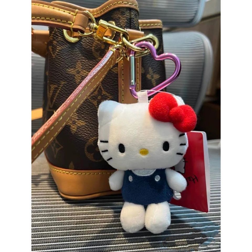 Móc Khóa Hình Mèo hello Kitty Nhồi Bông Đáng Yêu Dễ Thương
