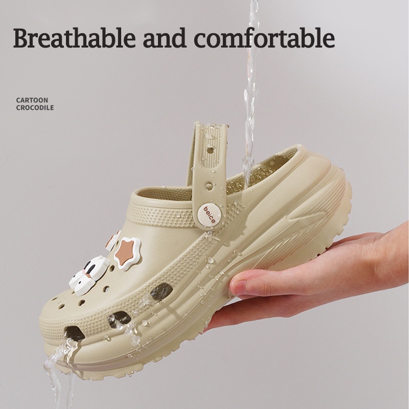 AYUER Puff Cloud 6.5CM Đế dày Thoải mái Hoạt hình ngoài trời Xăng đan đi biển DIY