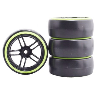 4pc plastic wheel drift tire tyre bald shockproof belt liner double layer for 1/10 rc drift car hsp 94122 94123 sakura